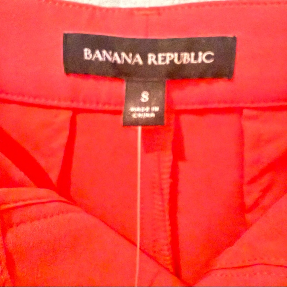 NWT Banana Republic Polyester Orange Shorts 2 Pockets Women’s Size 8 Inseam 5” - Picture 4 of 10